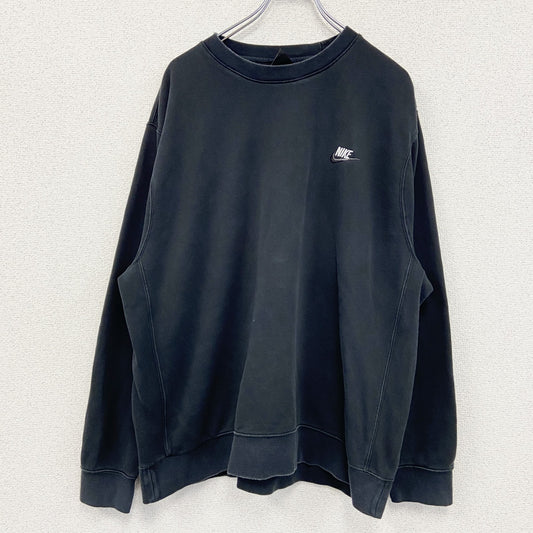 NIKE　ナイキ　スウェット/トレーナー　刺繡ロゴ　黒　ブラック　XLサイズ