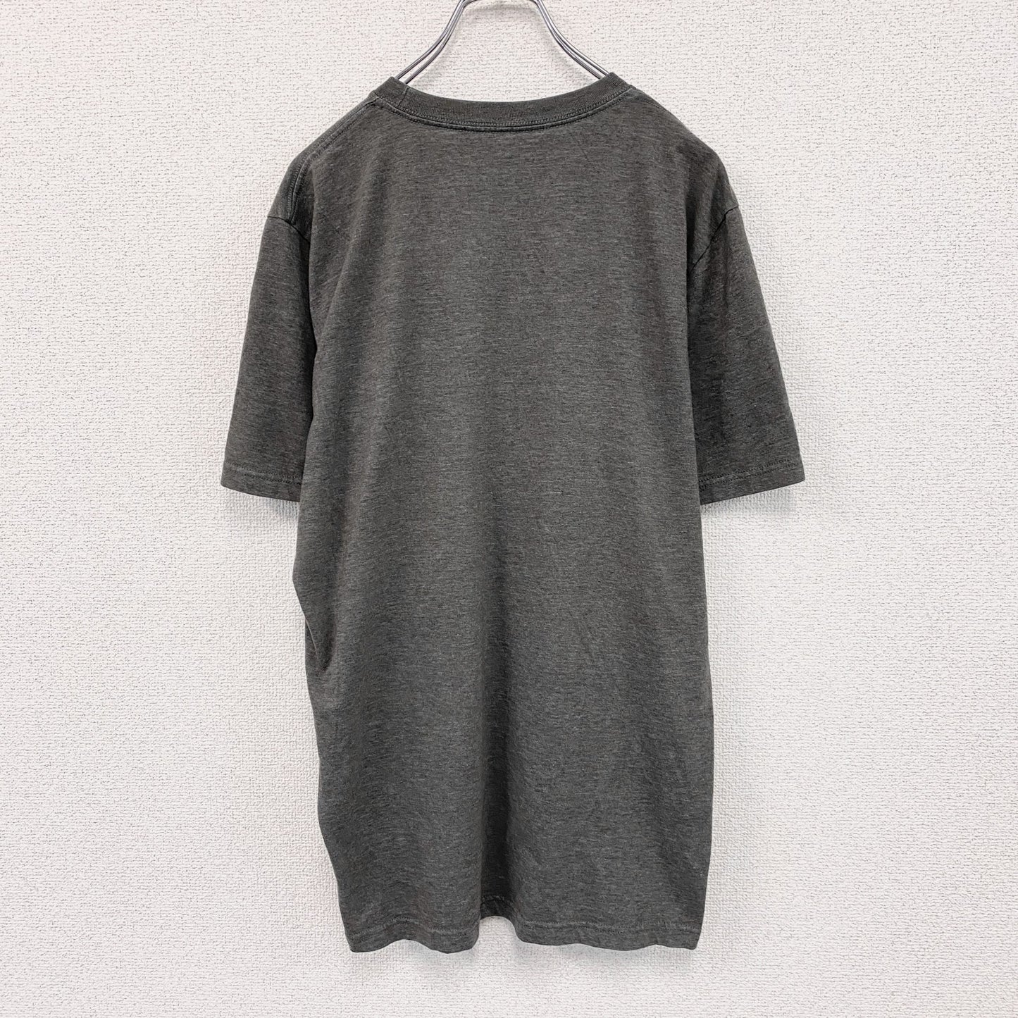 NIKE　ナイキ　半袖プリントTシャツ　ワンポイント刺ロゴ　ダークグレー　Lサイズ