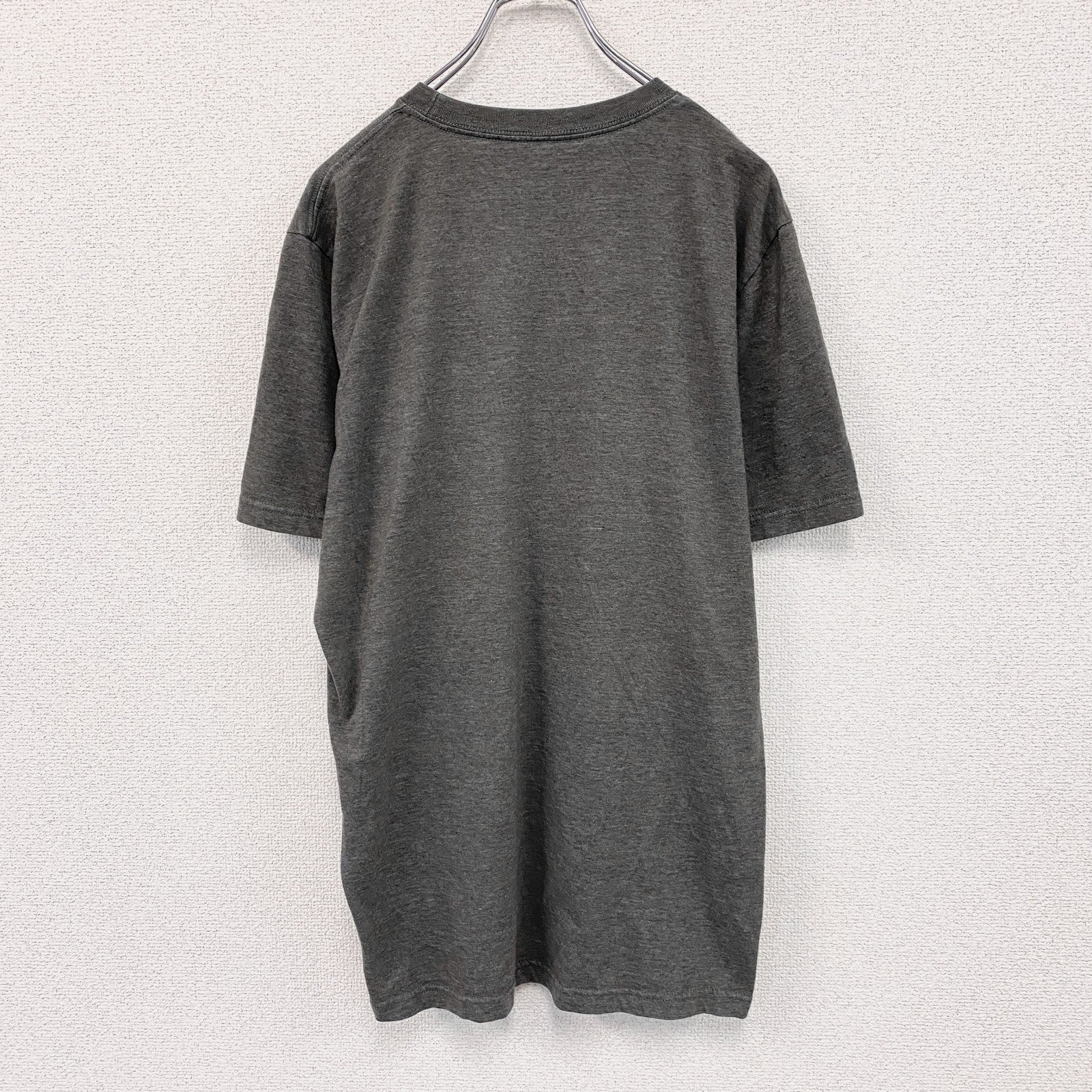 NIKE　ナイキ　半袖プリントTシャツ　ワンポイント刺ロゴ　ダークグレー　Lサイズ