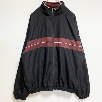 SIMPLY FOR SPORTS　フルジップジャケット　ハイネック　ストリート　無地　黒　ブラック　Lサイズ