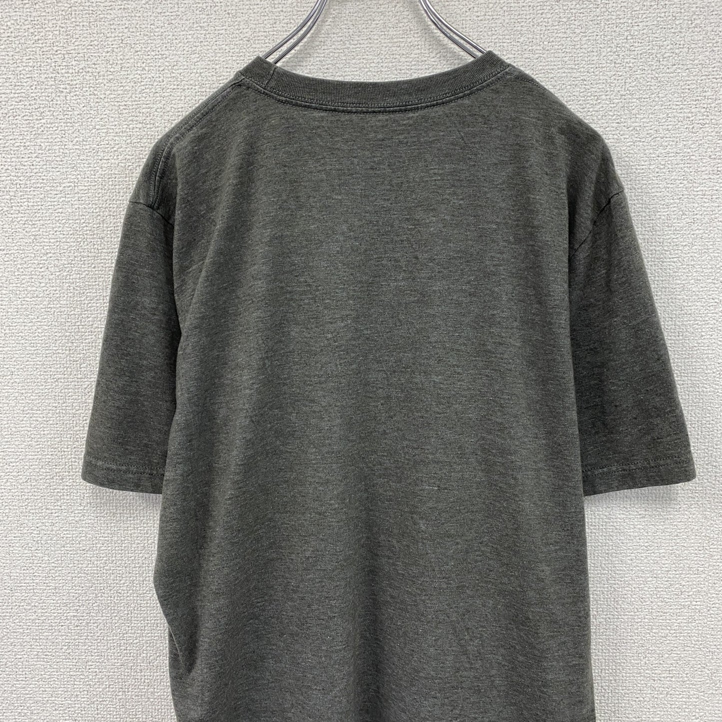 NIKE　ナイキ　半袖プリントTシャツ　ワンポイント刺ロゴ　ダークグレー　Lサイズ