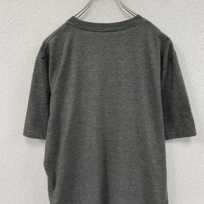 NIKE　ナイキ　半袖プリントTシャツ　ワンポイント刺ロゴ　ダークグレー　Lサイズ