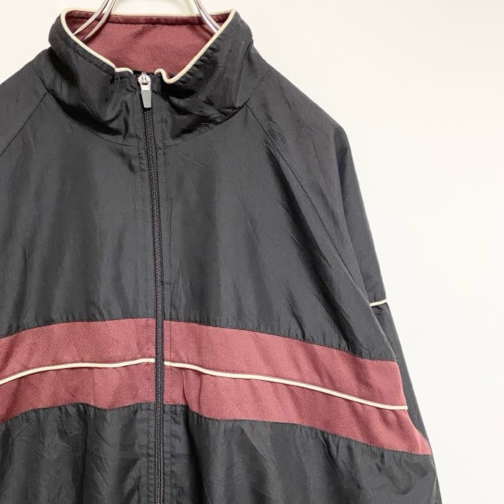 SIMPLY FOR SPORTS　フルジップジャケット　ハイネック　ストリート　無地　黒　ブラック　Lサイズ