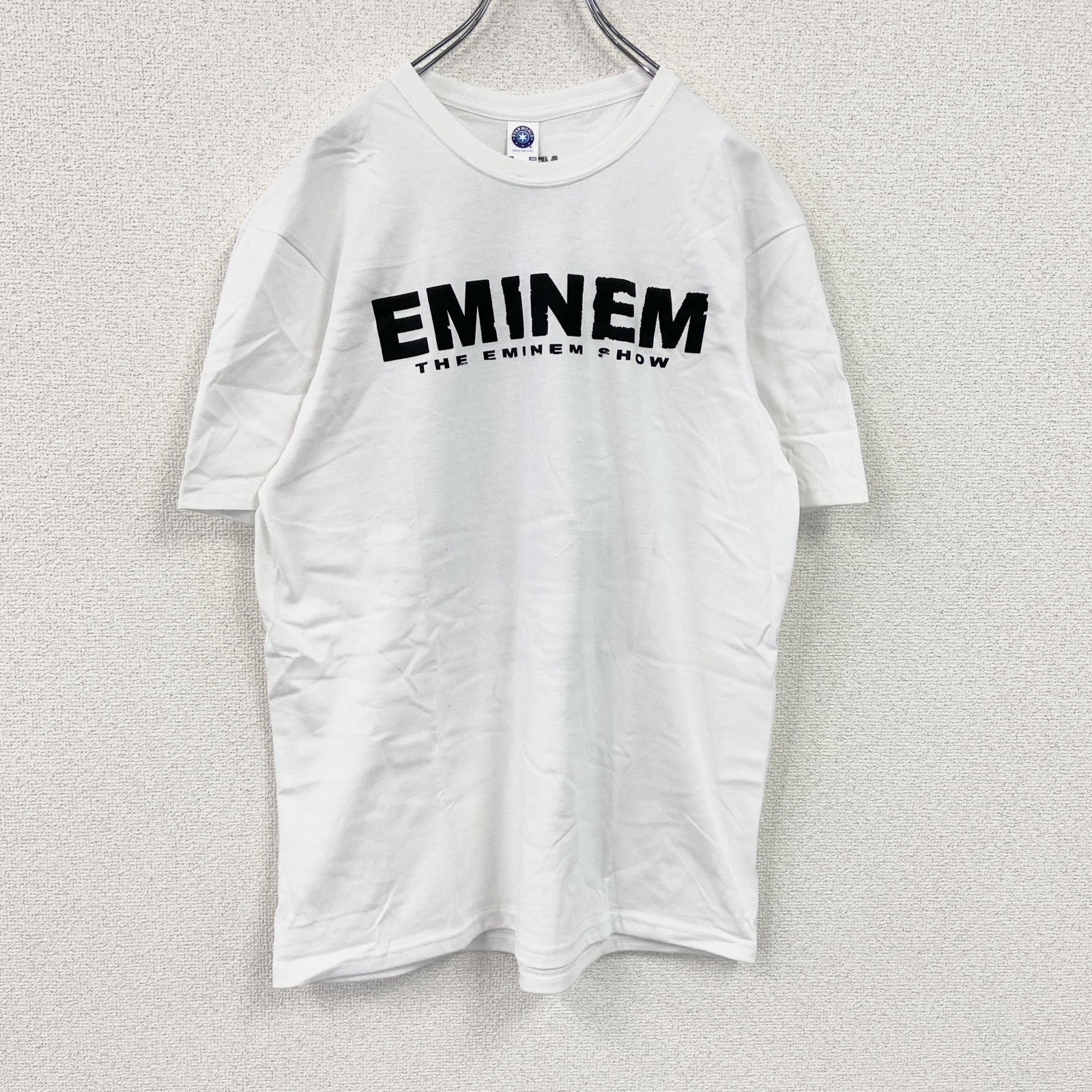 Eminem　エミネム　Eminem Show　半袖フォトプリントTシャツ　ラップT　オフィシャル　白　ホワイト　Lサイズ【新品・正規品】