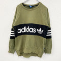 adidas　アディダス　スウェット/トレーナー　バイカラー　カーキ　黒　Sサイズ