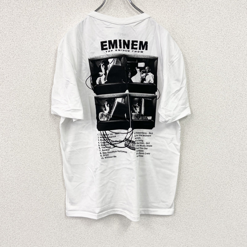 Eminem　エミネム　Eminem Show　半袖フォトプリントTシャツ　ラップT　オフィシャル　白　ホワイト　Lサイズ【新品・正規品】