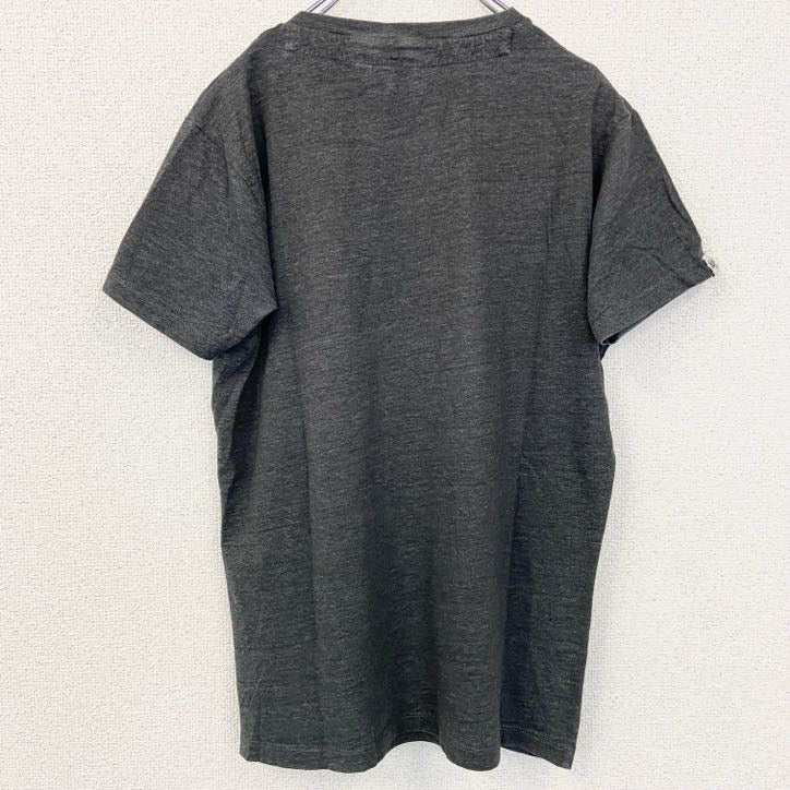 古着 used　JACK＆JONES　ジャックアンドジョーンズ　半袖デザインプリントTシャツ　スペード　グレー　Mサイズ