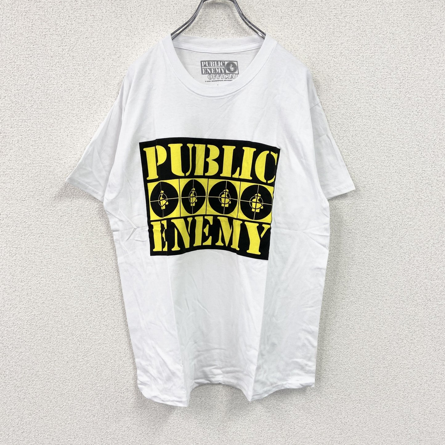 PUBLIC ENEMY　パブリックエネミー　Four Logos　プリントTシャツ　ラップT　白　ホワイト　Lサイズ【新品・正規品】