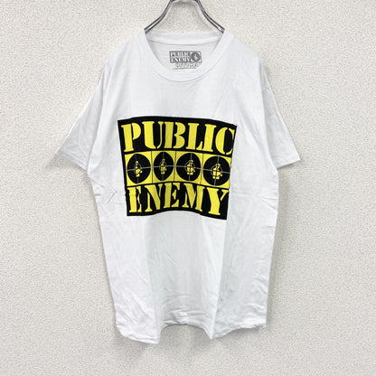 PUBLIC ENEMY　パブリックエネミー　Four Logos　プリントTシャツ　ラップT　白　ホワイト　Lサイズ【新品・正規品】