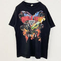 古着 used　メキシコ製　ALSTYLE　半袖両面プリントTシャツ　モンスタージャム　モーターカー　黒　ブラック　Mサイズ
