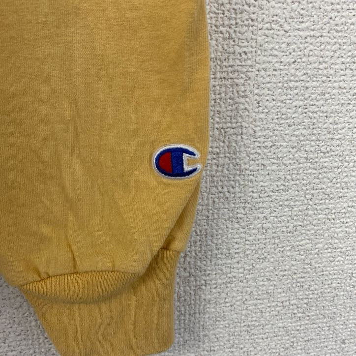 古着 used　champion チャンピオン　長袖カレッジプリントTシャツ　ロンT　黄　NORWICH　クルーネック　Mサイズ