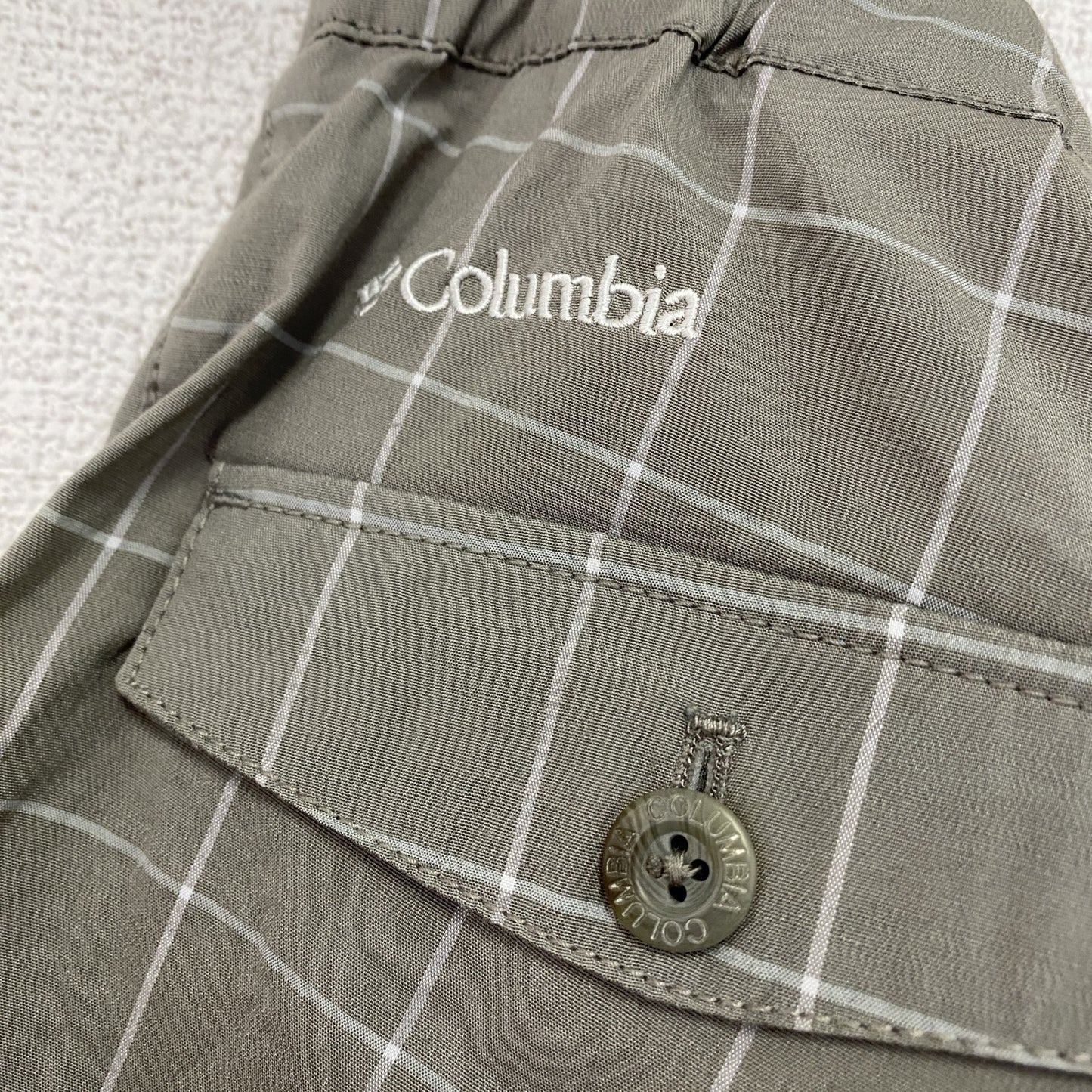 Columbia　コロンビア　ホークスヒルショーツ　ハーフパンツ/ショートパンツ　ウィンドウ柄　灰色　グレー　Lサイズ