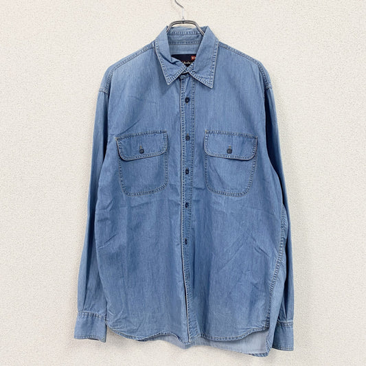 DIESEL　ディーゼル　長袖デニムシャツ　2つポケット　インディゴ　Lサイズ