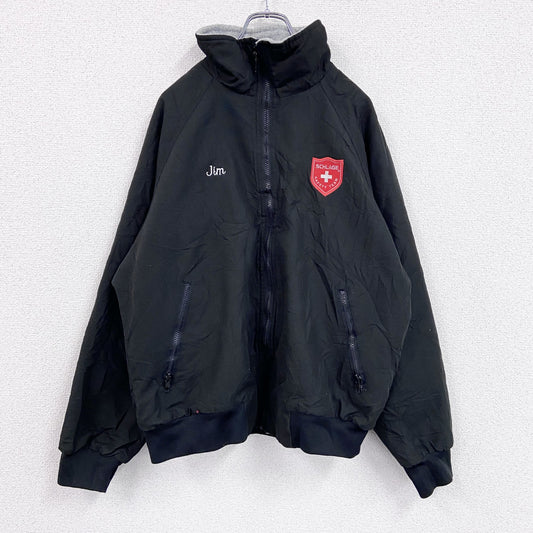 90s～　SPORTSMASTER　フルジップジャケット　ヴィンテージ　黒　ブラック　Lサイズ