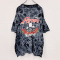 POISON　ポイズン　半袖プリントTシャツ　バンT　タイダイ柄　黒　ブラック　XLサイズ