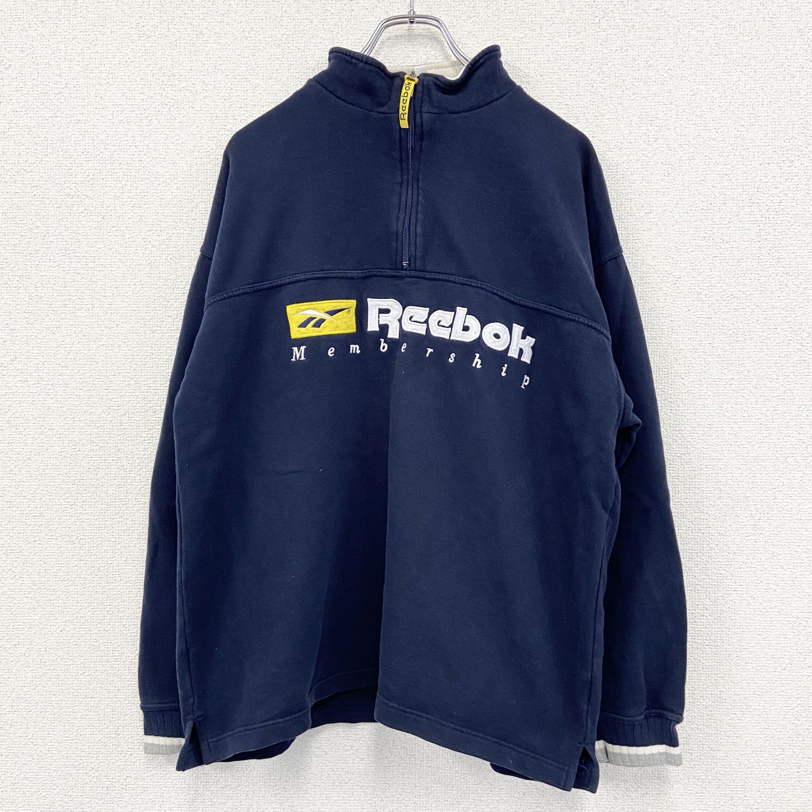 Reebok　リーボック　スウェット/トレーナー　ハーフジップ　紺　ネイビー　Mサイズ