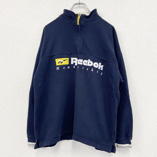Reebok　リーボック　スウェット/トレーナー　ハーフジップ　紺　ネイビー　Mサイズ