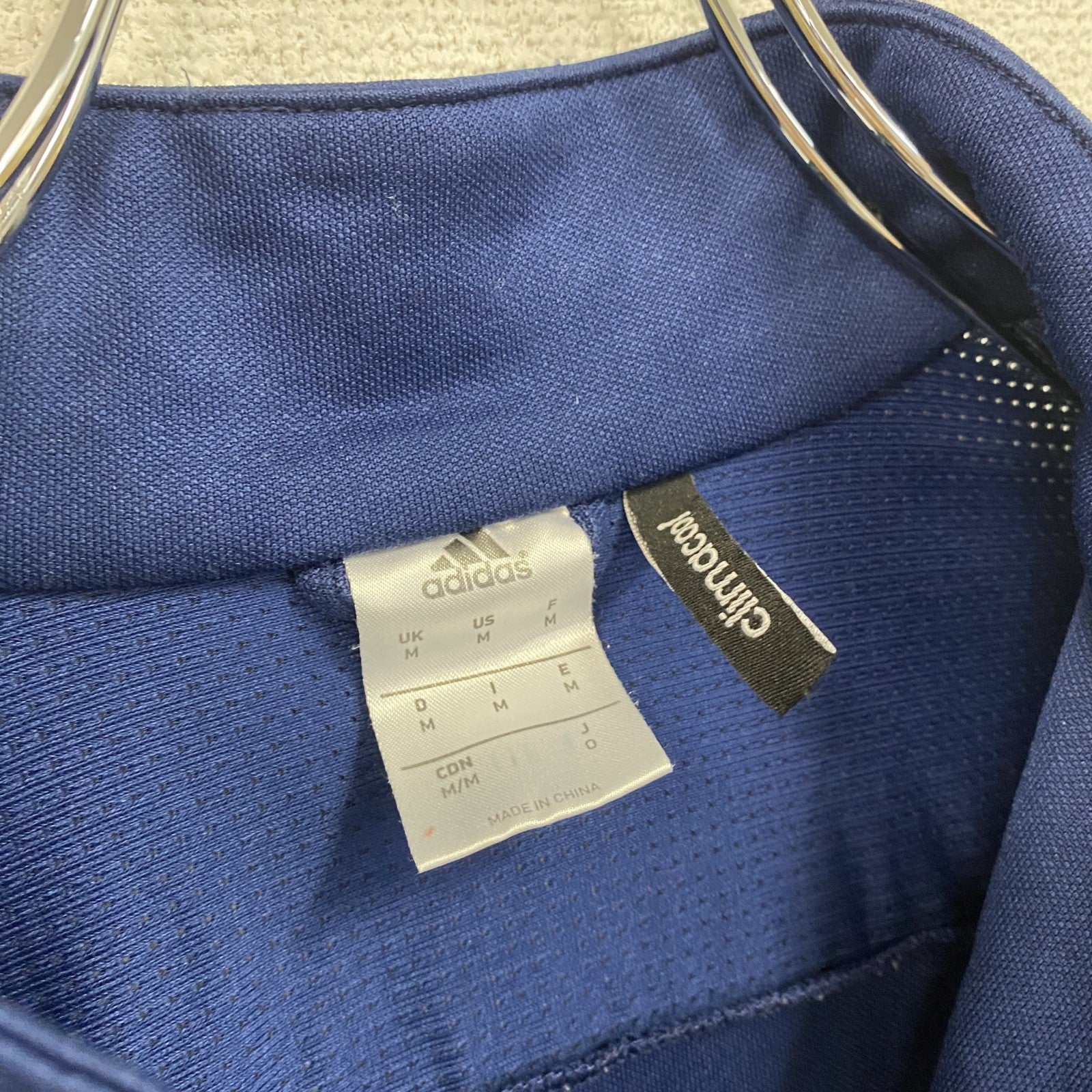 adidas　アディダス　トラックジャケット/ジャージ　紺　ネイビー　Mサイズ