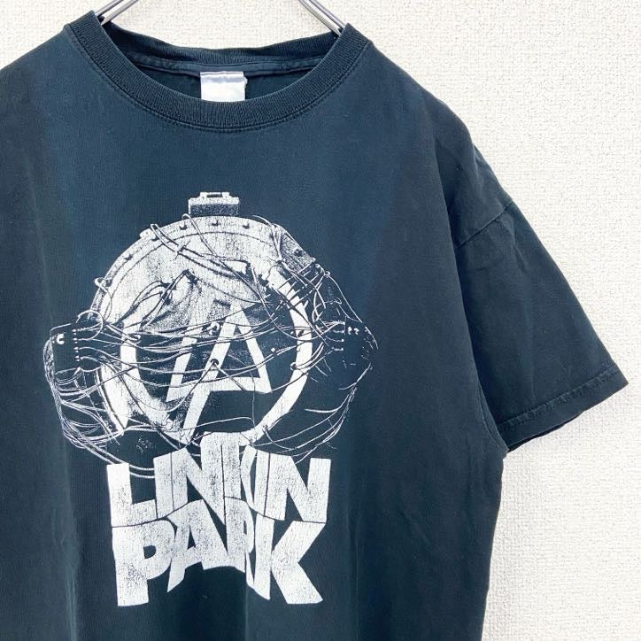 古着 used　半袖クルーネックプリントTシャツ　LINKIN PARK　リンキンパーク　バンドT　ロック　黒　ブラック　Mサイズ