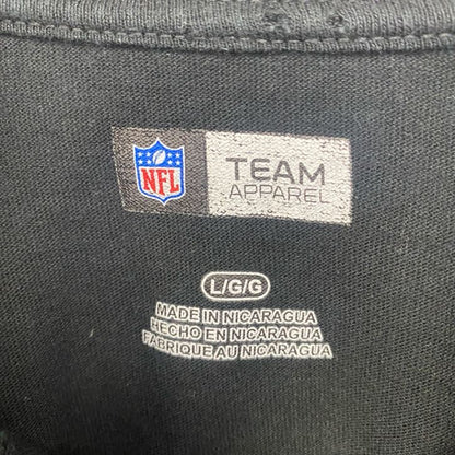 古着 used　NFL TEAM APPAREL　長袖プリントTシャツ　ロンT　黒　STEELERS　フットボール　Lサイズ