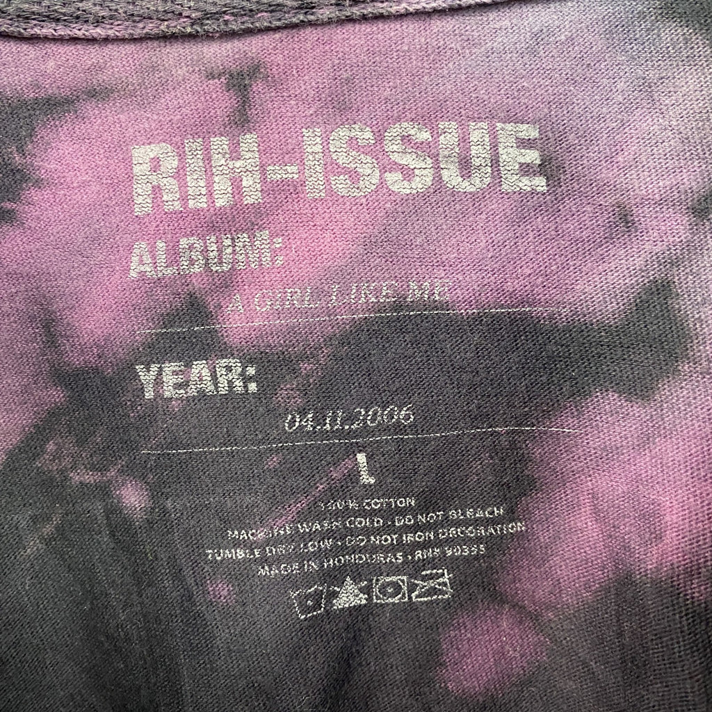 RIH-ISSUE　半袖プリントTシャツ　Rihanna　リアーナ　タイダイ柄　ブラック　Lサイズ
