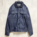 古着 used　GAP　ギャップ　長袖襟付きナイロンブルゾン　ジャンパー　フルボタン　ダークネイビー　秋冬服　Sサイズ