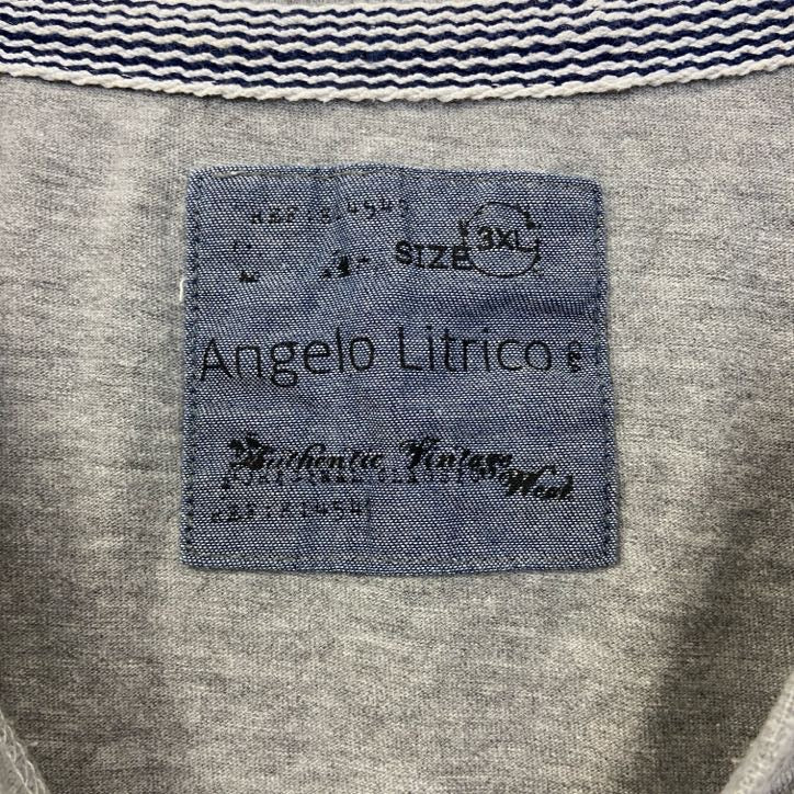 古着 used　Angelo Litrico　半袖カープリントTシャツ　Vintage Wheels　グレー　レトロ　3XLサイズ