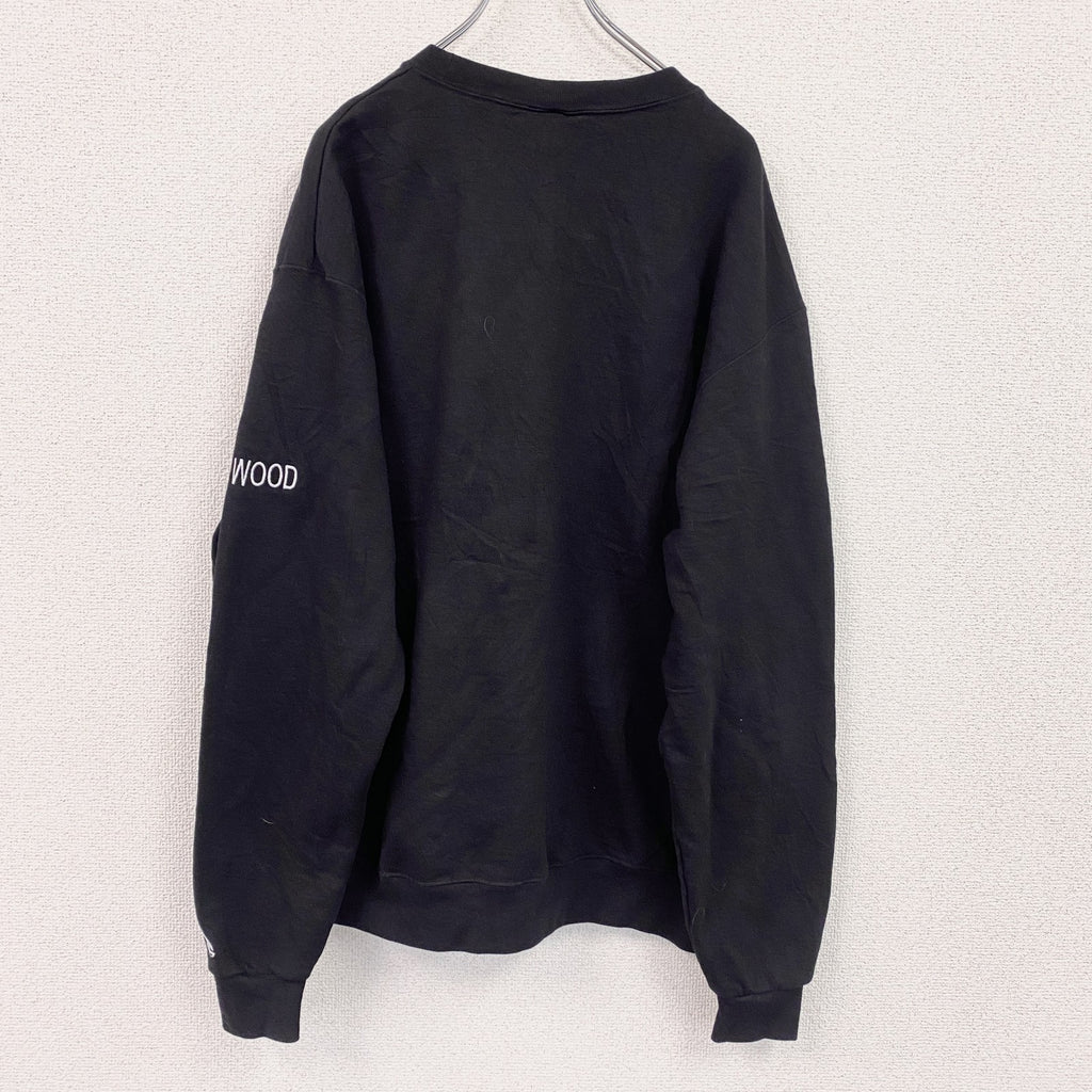 Champion　チャンピオン　スウェット/トレーナー　刺繍ロゴ　クルーネック　現行　黒　ブラック　XLサイズ