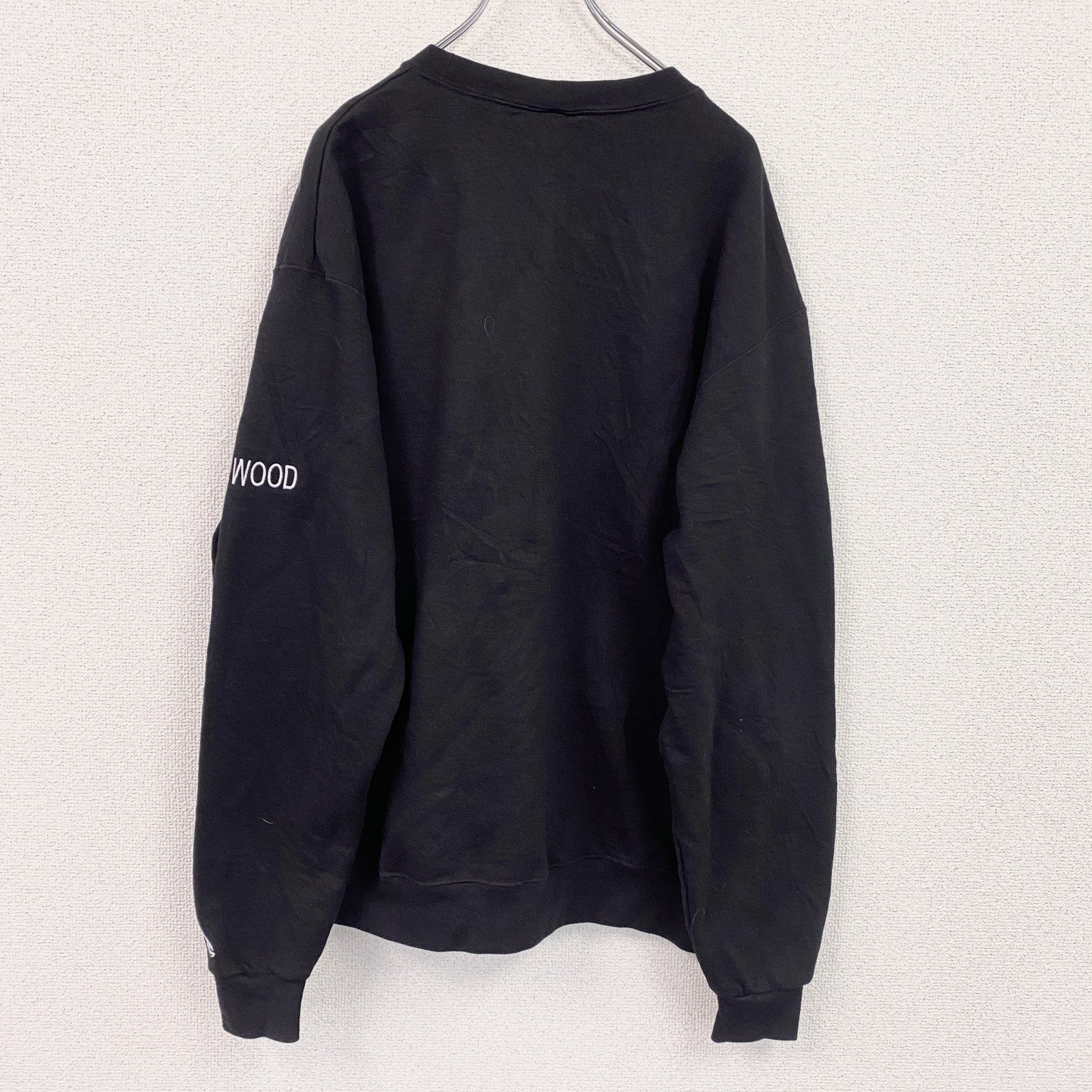 Champion　チャンピオン　スウェット/トレーナー　刺繍ロゴ　クルーネック　現行　黒　ブラック　XLサイズ