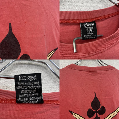 ～90s　OLD STUSSY FRESH GEAR　オールドステューシー　半袖プリントTシャツ　フェード　ピンク　Lサイズ