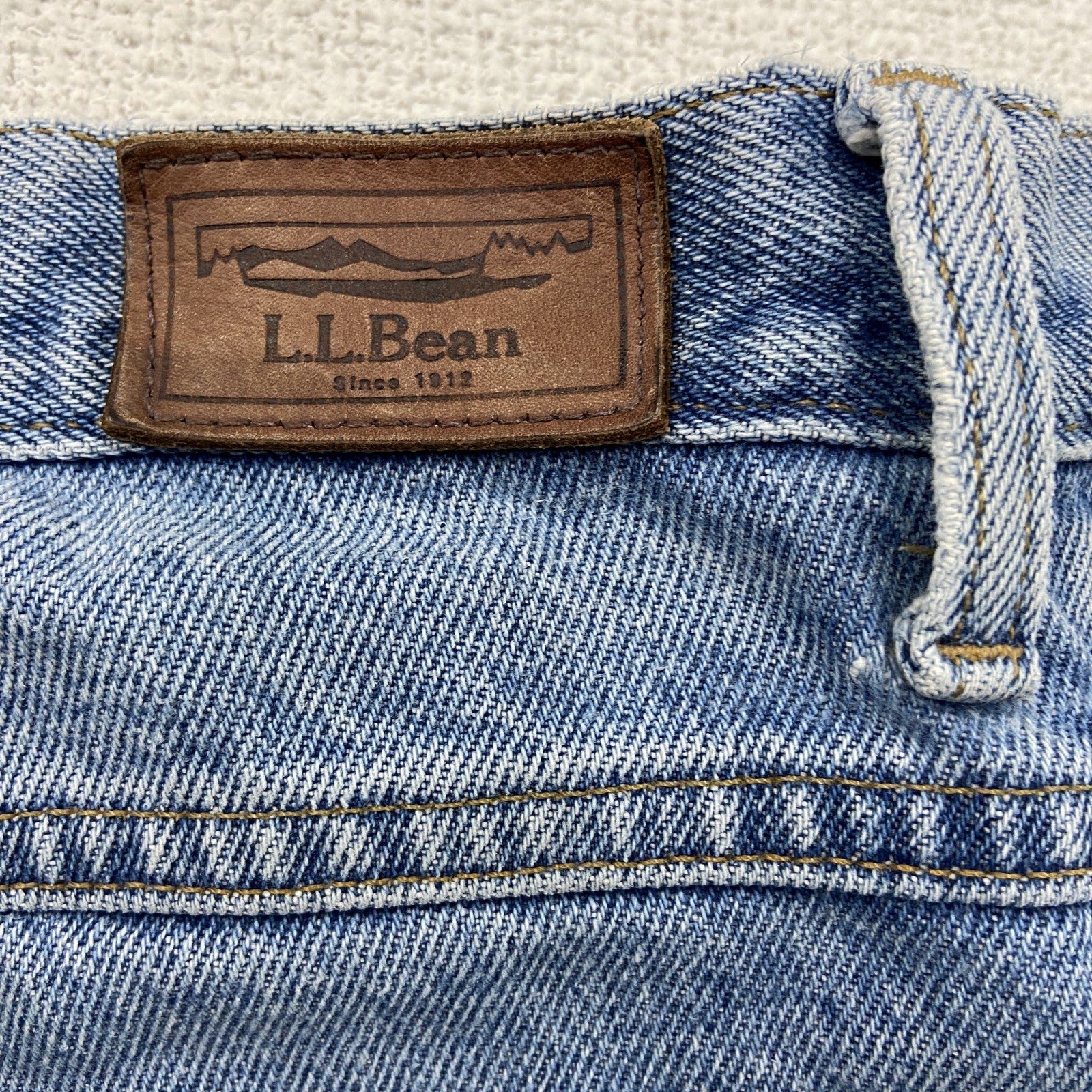 L.L.Bean　エルエルビーン　デニムパンツ/ジーンズ　ジップフライ　縦落ち　フェード　インディゴ　W32サイズ