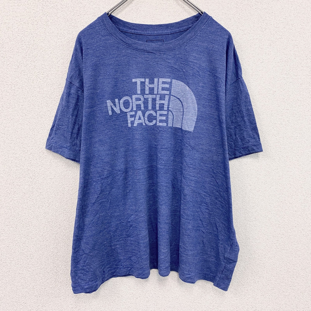 THE NORTH FACE　ザノースフェイス　半袖ロゴプリントTシャツ　青　ブルー　XLサイズ
