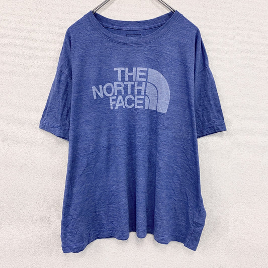 THE NORTH FACE　ザノースフェイス　半袖ロゴプリントTシャツ　青　ブルー　XLサイズ