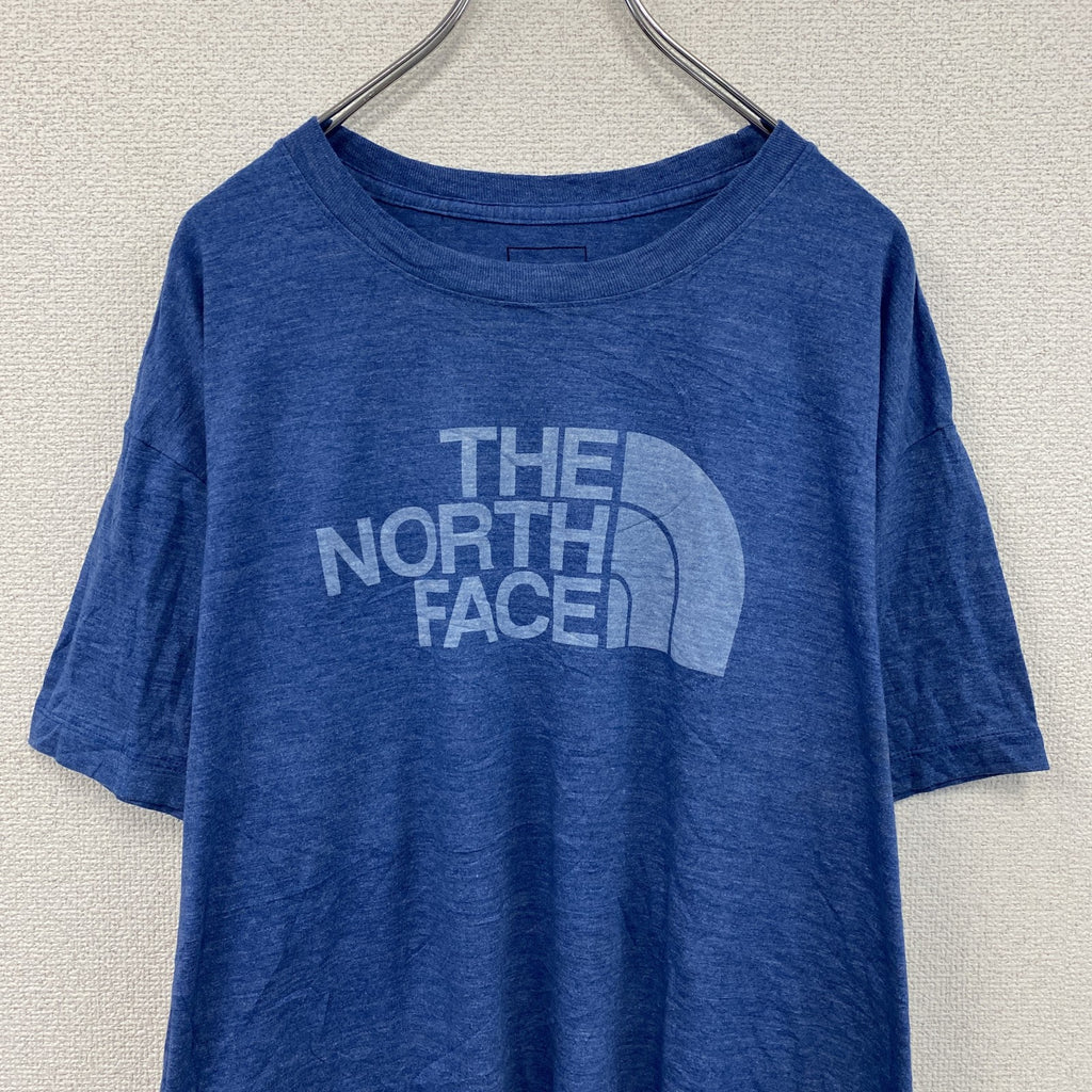 THE NORTH FACE　ザノースフェイス　半袖ロゴプリントTシャツ　青　ブルー　XLサイズ