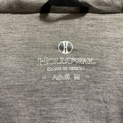 古着 used　Holloway　長袖ジップアップナイロンジャケット　フード付き　DANIELHAND TIGERS　黒　Mサイズ