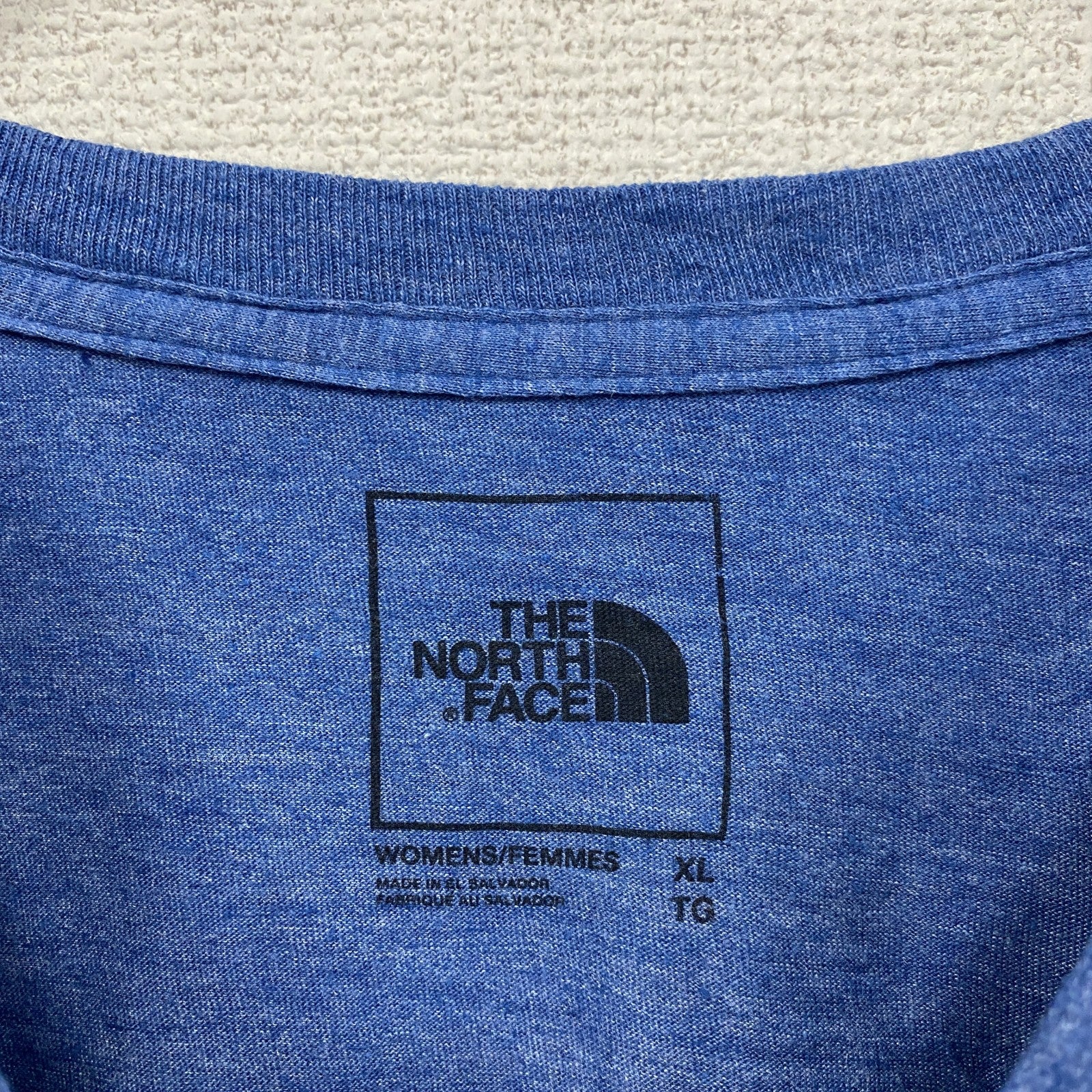 THE NORTH FACE　ザノースフェイス　半袖ロゴプリントTシャツ　青　ブルー　XLサイズ