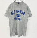 古着 used　champion チャンピオン　半袖プリントTシャツ　オールドドミニオン　フットボール　レトロ　グレー　Lサイズ