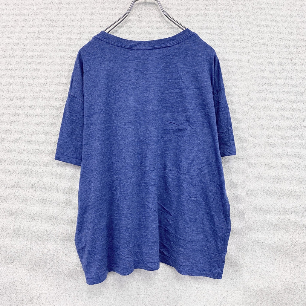 THE NORTH FACE　ザノースフェイス　半袖ロゴプリントTシャツ　青　ブルー　XLサイズ