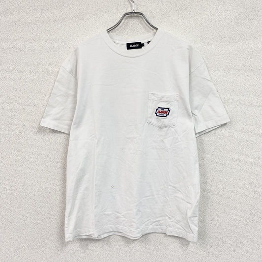 X-LARGE　エクストララージ　半袖プリントTシャツ　デカロゴ　両面プリント　白　ホワイト　Lサイズ