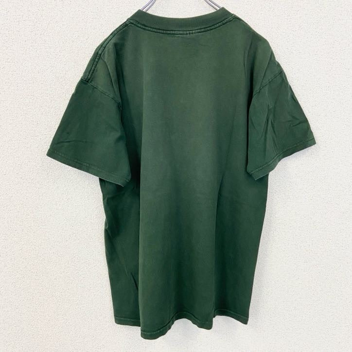 古着 used　GILDAN　ギルダン　半袖アニマルプリントTシャツ　リバーシティラスカルズ　野球　緑　グリーン　Mサイズ