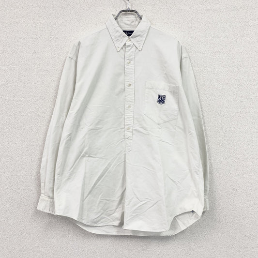 Ralph Lauren　ラルフローレン　長袖ボタンダウンプルオーバーシャツ　白　ホワイト　Lサイズ
