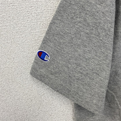 古着 used　champion チャンピオン　半袖プリントTシャツ　オールドドミニオン　フットボール　レトロ　グレー　Lサイズ