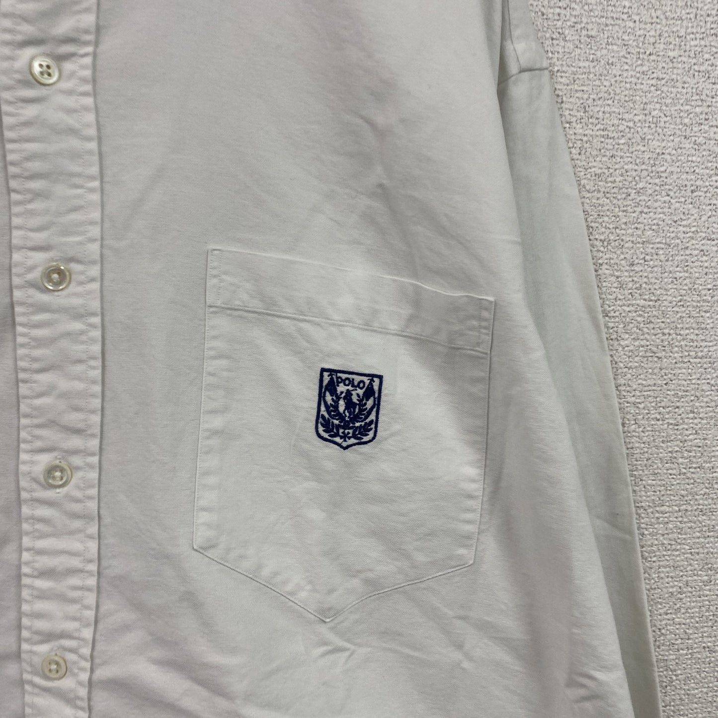 Ralph Lauren　ラルフローレン　長袖ボタンダウンプルオーバーシャツ　白　ホワイト　Lサイズ