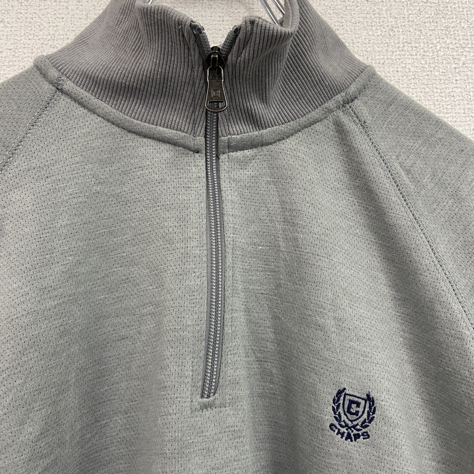 CHAPS　チャップス　ハーフジッップスウェット/トレーナー　灰色　グレー　XLサイズ