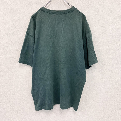 90s～　PLANET HOLLYWOOD　半袖プリントTシャツ　ヴィンテージ　ヘンリーネック　緑　グリーン　