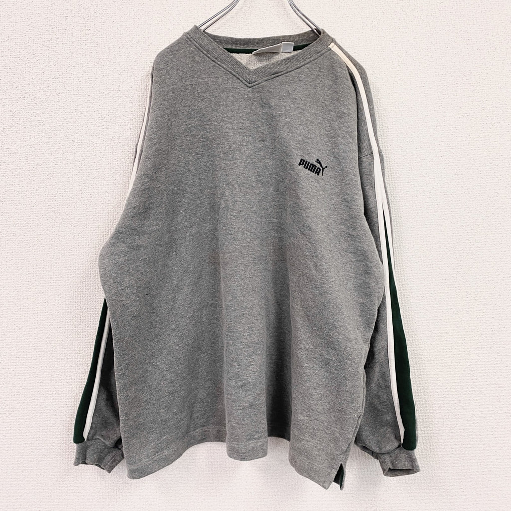 90s　PUMA　プーマ　スウェット/トレーナー　ヴィンテージ　灰色　グレー　XXLサイズ