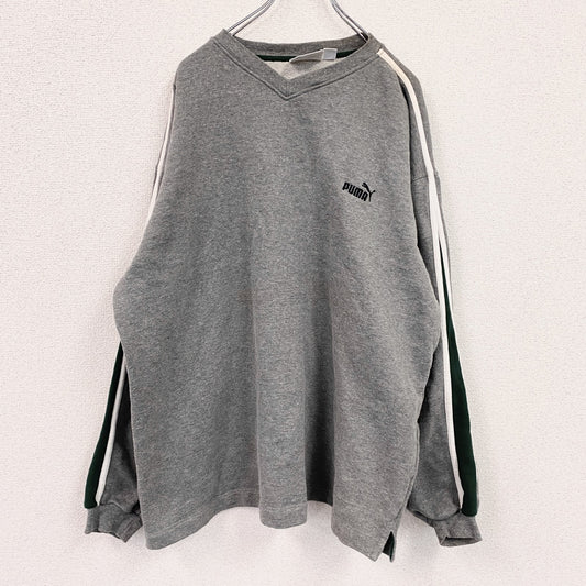 90s　PUMA　プーマ　スウェット/トレーナー　ヴィンテージ　灰色　グレー　XXLサイズ