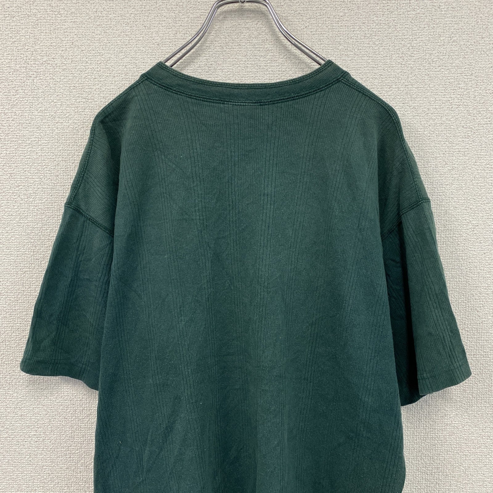 90s～　PLANET HOLLYWOOD　半袖プリントTシャツ　ヴィンテージ　ヘンリーネック　緑　グリーン　