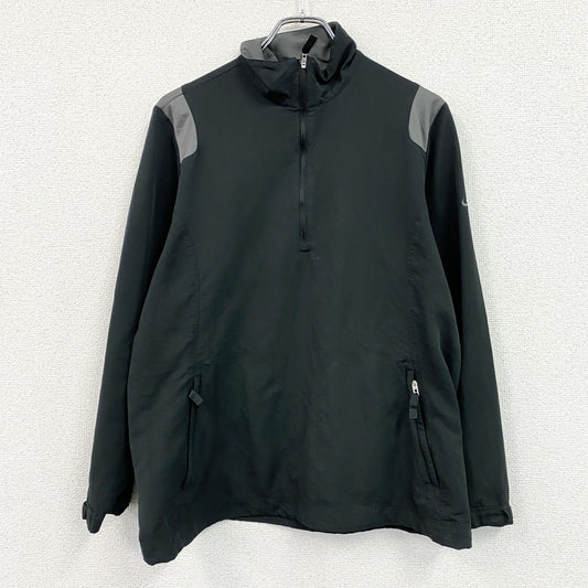 NIKE GOLF　ナイキゴルフ　ハーフジップトラックジャケット/ジャージ　スウッシュ　黒　ブラック　Lサイズ