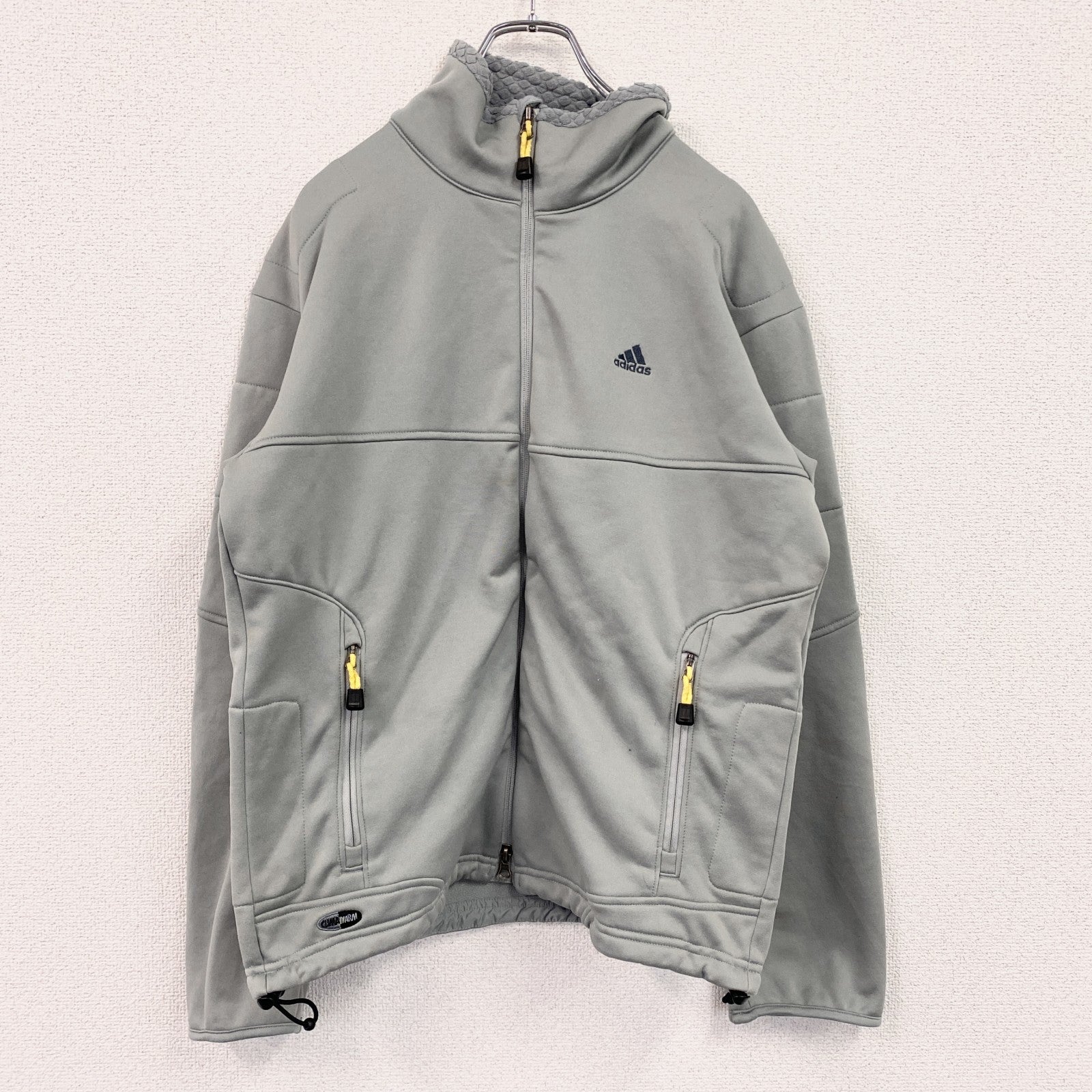 00s～　adidas　アディダス　トラックジャケット/ジャージ　ヴィンテージ　灰色　グレー　Mサイズ